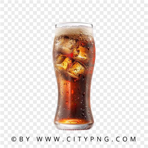 Fresh Cold Cola Drink And Ice Cubes Citypng