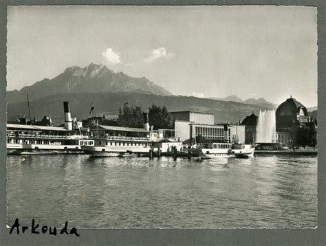 AK Sw Luzern LU Bahnhof Kunsthaus Schiffe Pilatus 1950 Kaufen