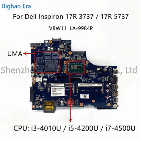 For Dell Inspiron 17R 3737 5737 Laptop Motherboard VBW11 LA 9984P With