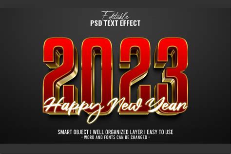 3d 2023 Editable Text Efffect Psd Graphic By Chaska Id · Creative Fabrica