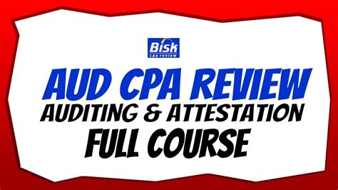 Bisk CPA Review AUD CPA Exam Full Course YouTube