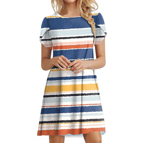 Gakvbuo T Shirt Dresses For Women With Pocket Summer Dresses For Women 2024 Vacation Beach Dress