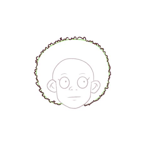 how to draw afro hair
