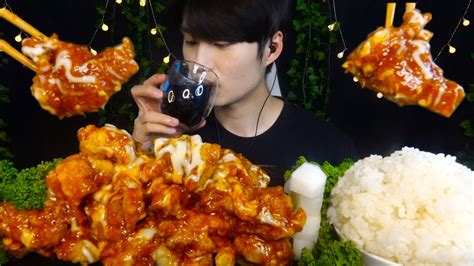 Asmr Mukbang 치밥 처갓집 슈프림 양념치킨 Korean Sweet Chicken スイートチキン ご飯 ไก่หวาน Gà