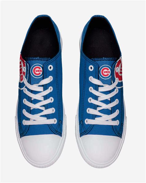 Chicago Cubs Mens Low Top Big Logo Canvas Shoe Foco