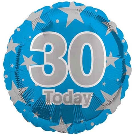 30th Blue Birthday Balloon 18 Foil Party Delights