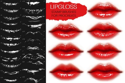 Lipgloss Stamp Brushes For Procreate