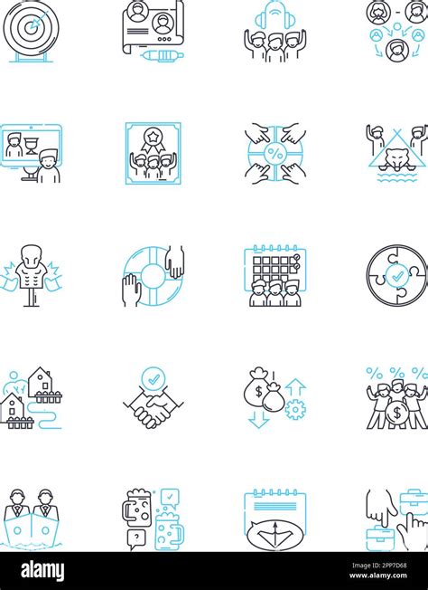 Project Management Linear Icons Set Planning Execution Scope