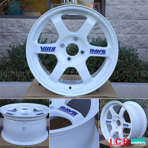 Rays Volk Racing Te37 Wheels 15x8 4x100 35 Offset Dash White