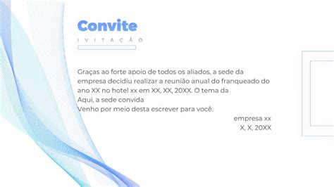 Apresentação Carta Convite Sentido Tecnologia Temas de Slides e