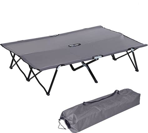 Outsunny 2 Person Folding Camping Cot For Adults 50 Extra