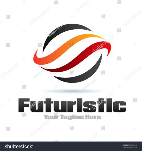 Logo Futuristic Icon Element Template Design Logos Stock Vector