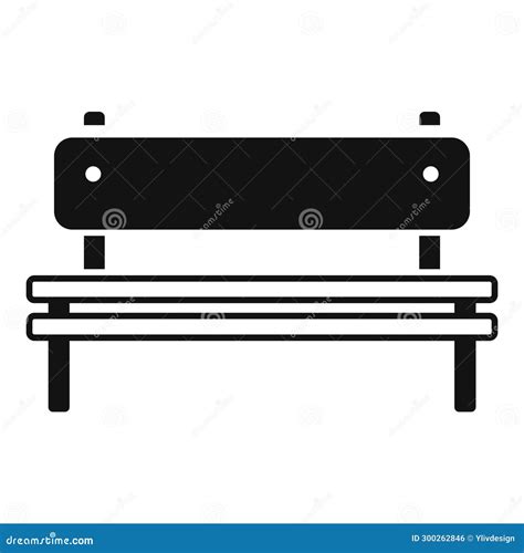 Wooden Bench Icon Simple Vector Park Plan Space Stock Illustration Illustration Of Outdoor