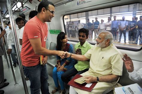 Narendra Modi Travels In Delhi Metro Photosimagesgallery 29404