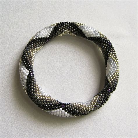 Ravelry Dotted Shadow Boxes Bead Crochet Bangle Pattern By Linda Lehman