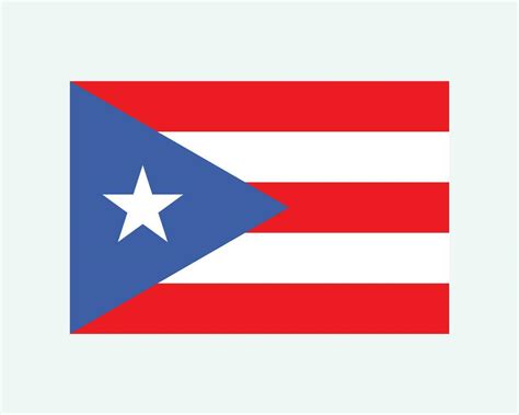 Puerto Rico Flag. Puerto Rican Banner Isolated on a White Background ...