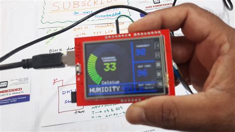 Weather Station Dht11 Temperature And Humidity Sensor Arduino 24″ Tft