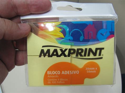 Bloco Post It Maxprint X Mm Amarelo Fls Cx R