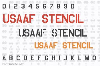 USAAF Stencil Font