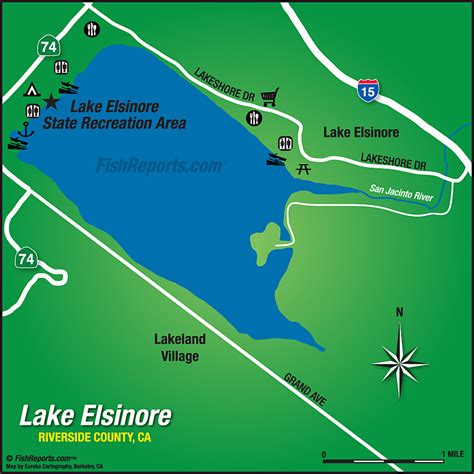 Lake Elsinore - Fish Reports & Map