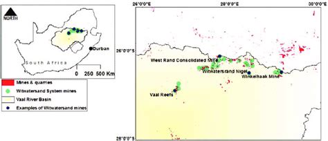 Witwatersrand System Of Gold Mines In The Vaal Basin South Africa