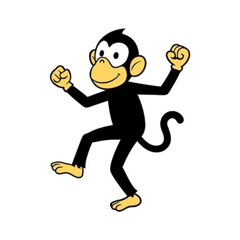 Premium Vector | De Brazzas Monkey dancing icon vector