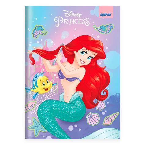 Caderno Da Pequena Sereia - Caderno 1/4 Capa Dura Brochura Costurado 80 Folhas, A Pequena Sereia ...