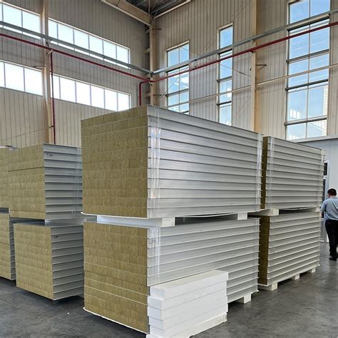 Insulation Rock Wool Sandwich Panels Stone Rock Wool Sandwich Wall