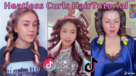 Heatless Curls Tutorial Tiktok Compilation Heatless Curls Overnight Youtube