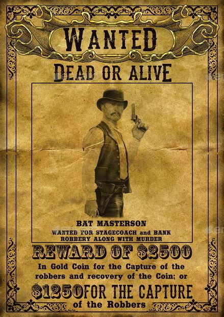 Wild West Wanted Poster Print Templates Graphicriver