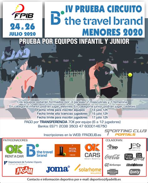 Cartel Mallorca IV Prueba Circuito B The Travel Brand Menores 2020