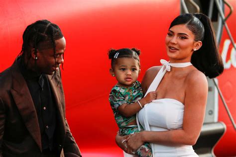 Kylie Jenner And Travis Scott Bring Stormi To Look Mom I Can Fly Premiere