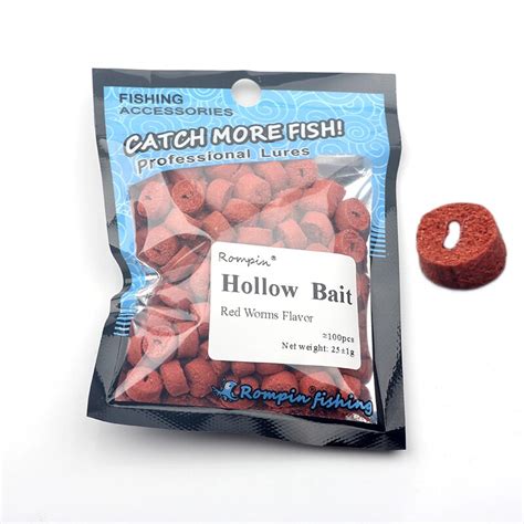 Rompin Pcs Red Carp Fishing Hollow Bait Grass Carp Baits Fishing