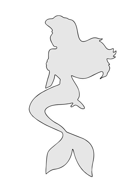 Little Mermaid Stencils - 10 Free PDF Printables | Printablee