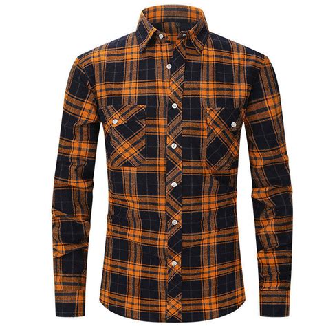 Long Sleeve Flannel Shirt Print Manufacturer Custom Mens Flannel D