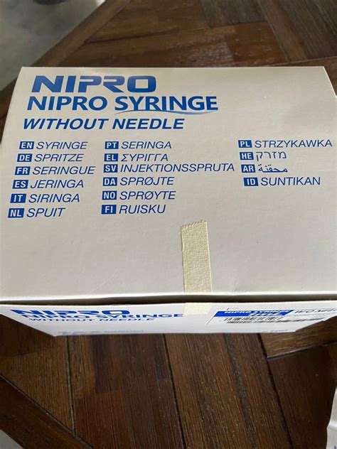 Nipro Syringe Without Needle Ml Health Nutrition Medical