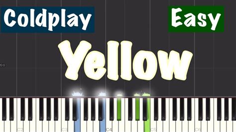 Coldplay Yellow Piano Tutorial Easy Youtube