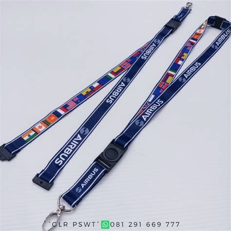 Jual Lanyard Gantungan Tali ID Card Airbus Bendera Lebar 1 5cm Di Lapak