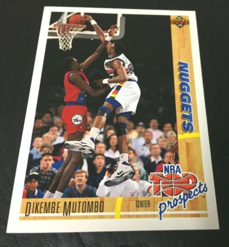 DIKEMBE MUTOMBO 1991 92 UPPER DECK ROOKIE NBA TOP PROSPECTS CARD 446