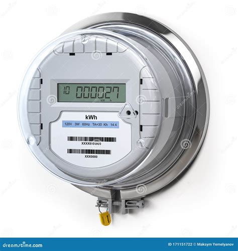 Compteur Lectrique Num Rique Avec Cran Lcd Isol E Sur Le Blanc