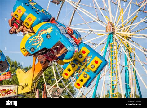 Popular Rides At The County Fair Stock Photo Alamy