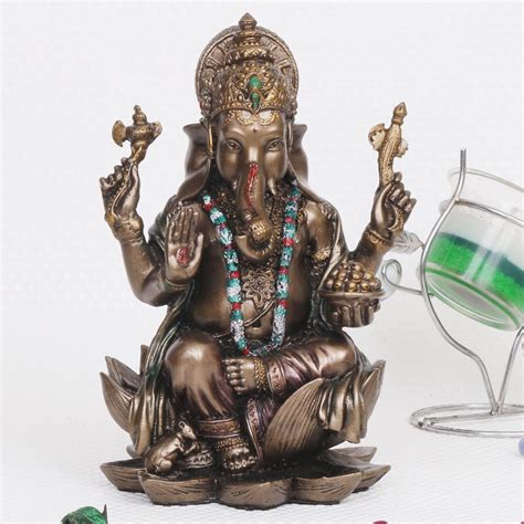 Buy Artvarko Lord Ganesha Ganesh Bhagwan Idol Ganpati Cold Cast Bronze