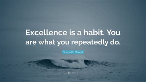 Shaquille O Neal Quote Excellence Is A Habit You Are What You