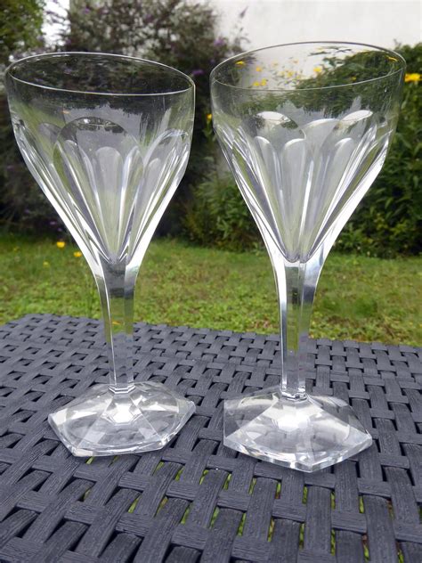 2 Bicchieri Di Vino Di Cristallo Baccarat Compiegne