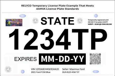 Temporary Plate Template On Wholesale