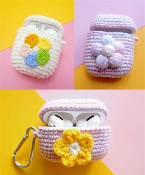 Crochet Airpods 1 2 Pro Case With Flower Which One Is The Cutest