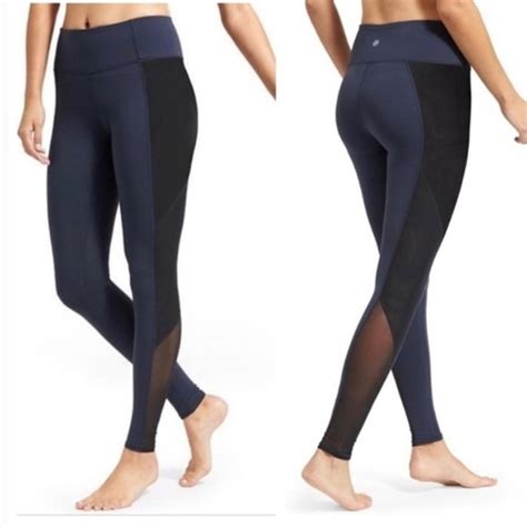 Athleta High Rise Mesh Tux Chaturanga Tigh Leggings Gem