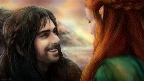 Kili And Tauriel By Kituneart Hobbit Art The Hobbit Love The Lord