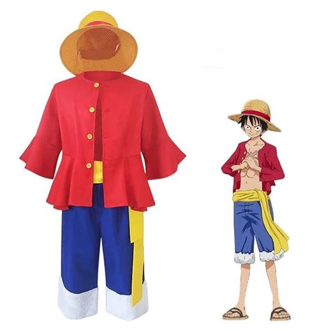 Anime One Piece Luffy Costume Manga Halloween Cosplay Luffy Cosplay ...