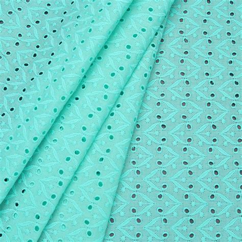 Aqua Leaves Hakoba Fabric